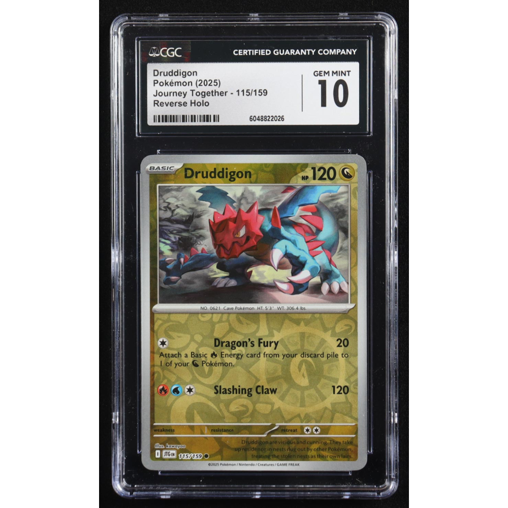 Driddigon 2025 Pokemon Journey Together #115 (CGC 10) at PristineAuction.com