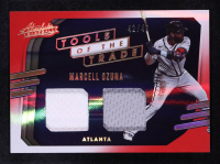 Marcell Ozuna 2021 Absolute Tools of the Trade Dual Swatches Spectrum Red #24 #42/49 at PristineAuction.com