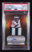 Johnny Wilson 2024 Panini Obsidian Rookie Jumbo Jersey Autographs Gold #233 #06/10 (PSA 8) at PristineAuction.com