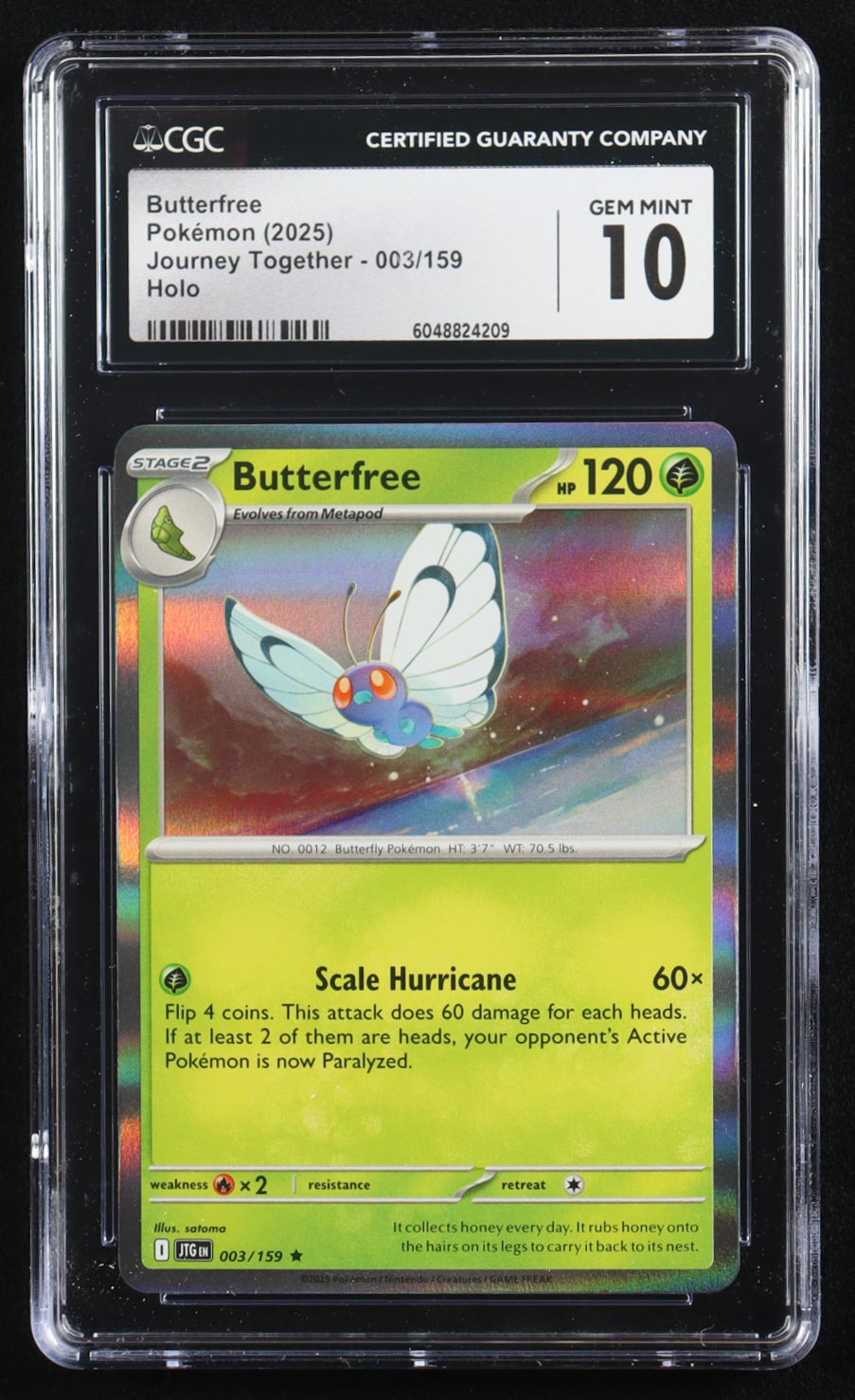Butterfree 2025 Pokemon Journey Together #003 (CGC 10) at PristineAuction.com Butterfree 2025 Pokemon Journey Together #003 (CGC 10) at PristineAuction.com