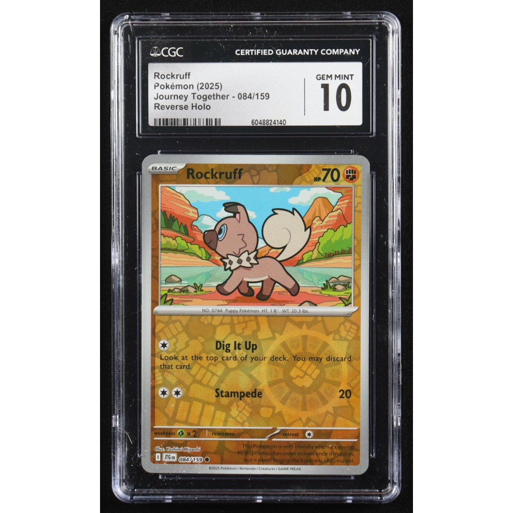 Rockruff 2025 Pokemon Journey Together #084 (CGC 10) at PristineAuction.com