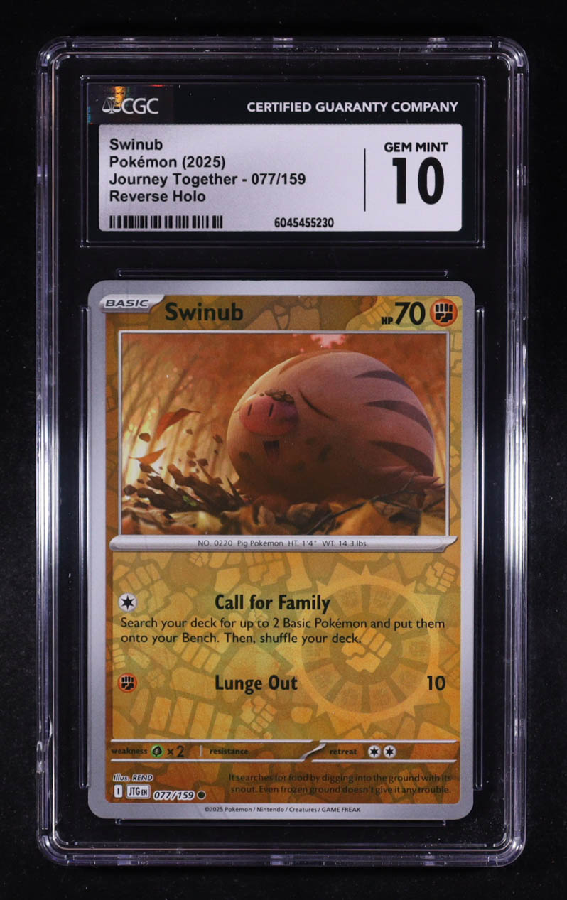 Swinub 2025 Pokemon Journey Together #077 (CGC 10) at PristineAuction.com Swinub 2025 Pokemon Journey Together #077 (CGC 10) at PristineAuction.com