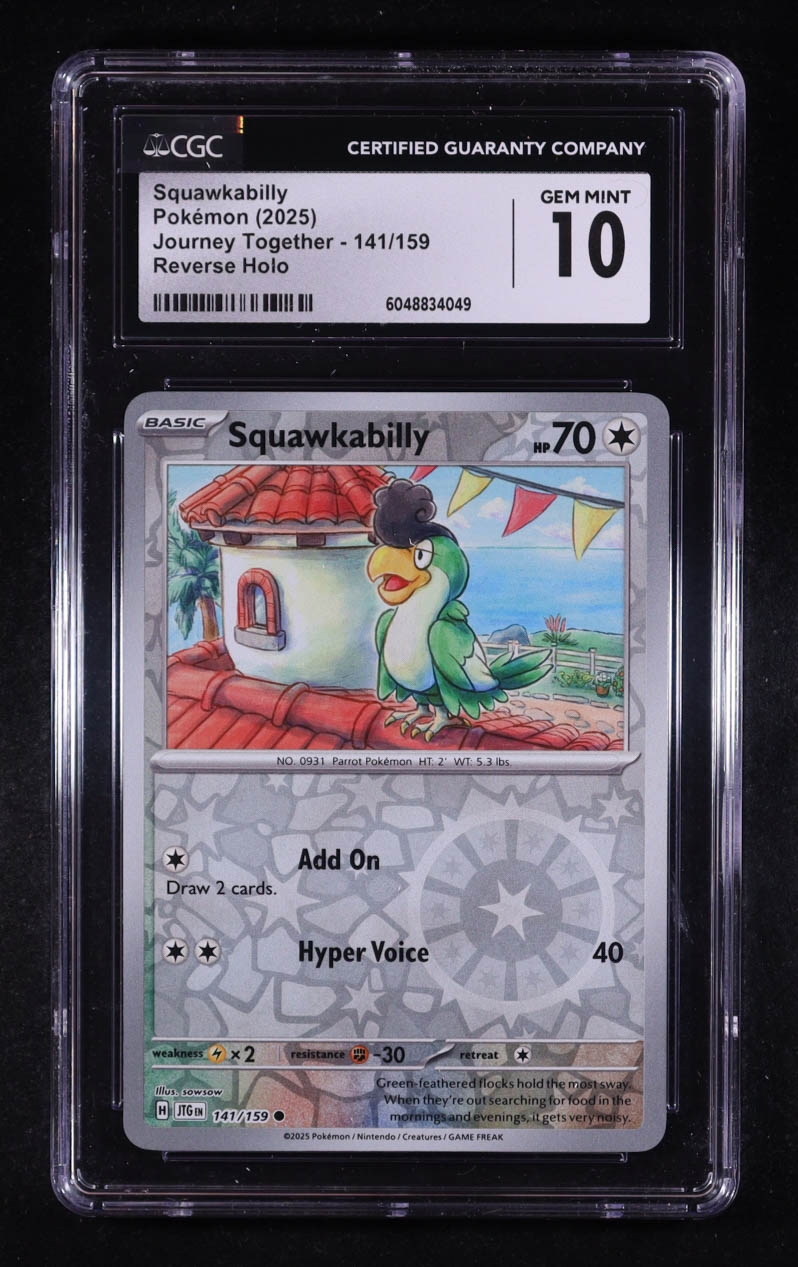 Squawkabilly 2025 Pokemon Journey Together #141 (CGC 10) at PristineAuction.com Squawkabilly 2025 Pokemon Journey Together #141 (CGC 10) at PristineAuction.com