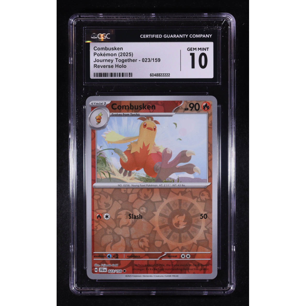 Combusken 2025 Pokemon Journey Together #023 (CGC 10) at PristineAuction.com