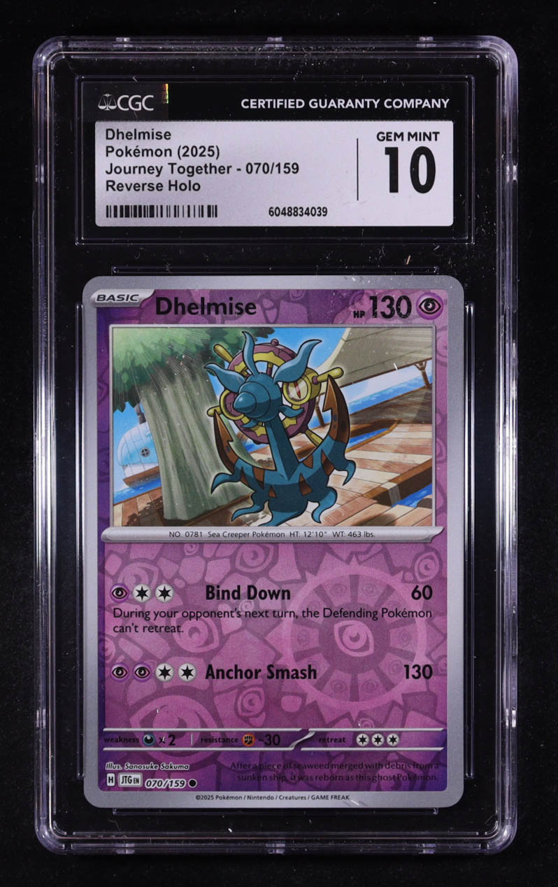 Dhelmise 2025 Pokemon Journey Together #070 (CGC 10) at PristineAuction.com Dhelmise 2025 Pokemon Journey Together #070 (CGC 10) at PristineAuction.com