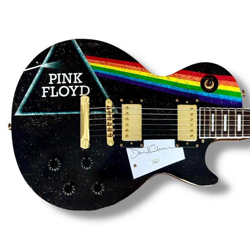 David Gilmour Signed "Pink Floyd: Dark Side of the Moon" Custom Les Paul Guitar (JSA) at PristineAuction.com David Gilmour Signed "Pink Floyd: Dark Side of the Moon" Custom Les Paul Guitar (JSA) at PristineAuction.com