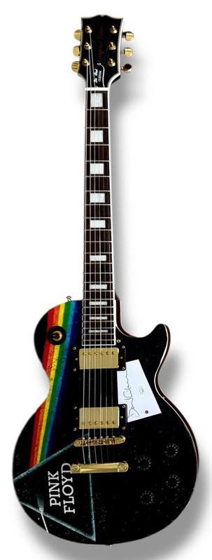 David Gilmour Signed "Pink Floyd: Dark Side of the Moon" Custom Les Paul Guitar (JSA) at PristineAuction.com David Gilmour Signed "Pink Floyd: Dark Side of the Moon" Custom Les Paul Guitar (JSA) at PristineAuction.com