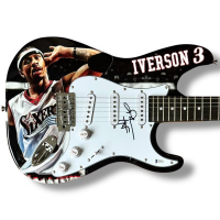 Allen Iverson Signed 76ers Custom Stratocaster Guitar Inscribed "Hall of Fame" (Beckett) at PristineAuction.com