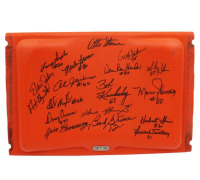 1972 Dolphins Shea Stadium Seatback Team-Signed By (18) with Bob Griese, Nick Buoniconti, Al Jenkins (JSA) at PristineAuction.com