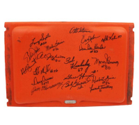1972 Dolphins Shea Stadium Seatback Team-Signed By (18) with Bob Griese, Nick Buoniconti, Al Jenkins (JSA) at PristineAuction.com