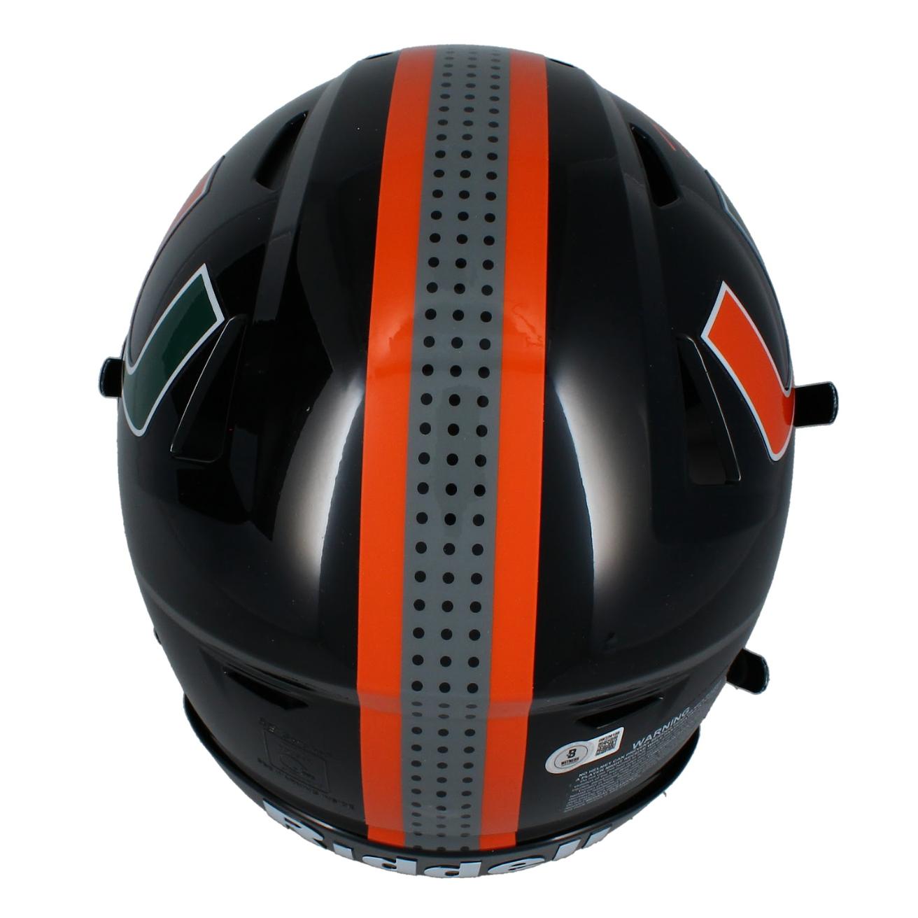 Frank Gore Signed Miami Hurricanes Full-Size Authentic On-Field Alternate Speedflex Helmet (Beckett) at PristineAuction.com Frank Gore Signed Miami Hurricanes Full-Size Authentic On-Field Alternate Speedflex Helmet (Beckett) at PristineAuction.com