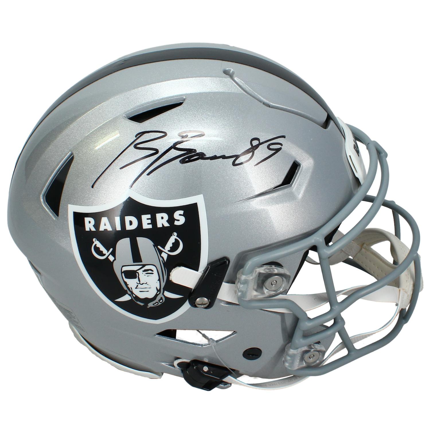 Brock Bowers Signed Raiders Full-Size Authentic On-Field Speedflex Helmet (Beckett) at PristineAuction.com Brock Bowers Signed Raiders Full-Size Authentic On-Field Speedflex Helmet (Beckett) at PristineAuction.com