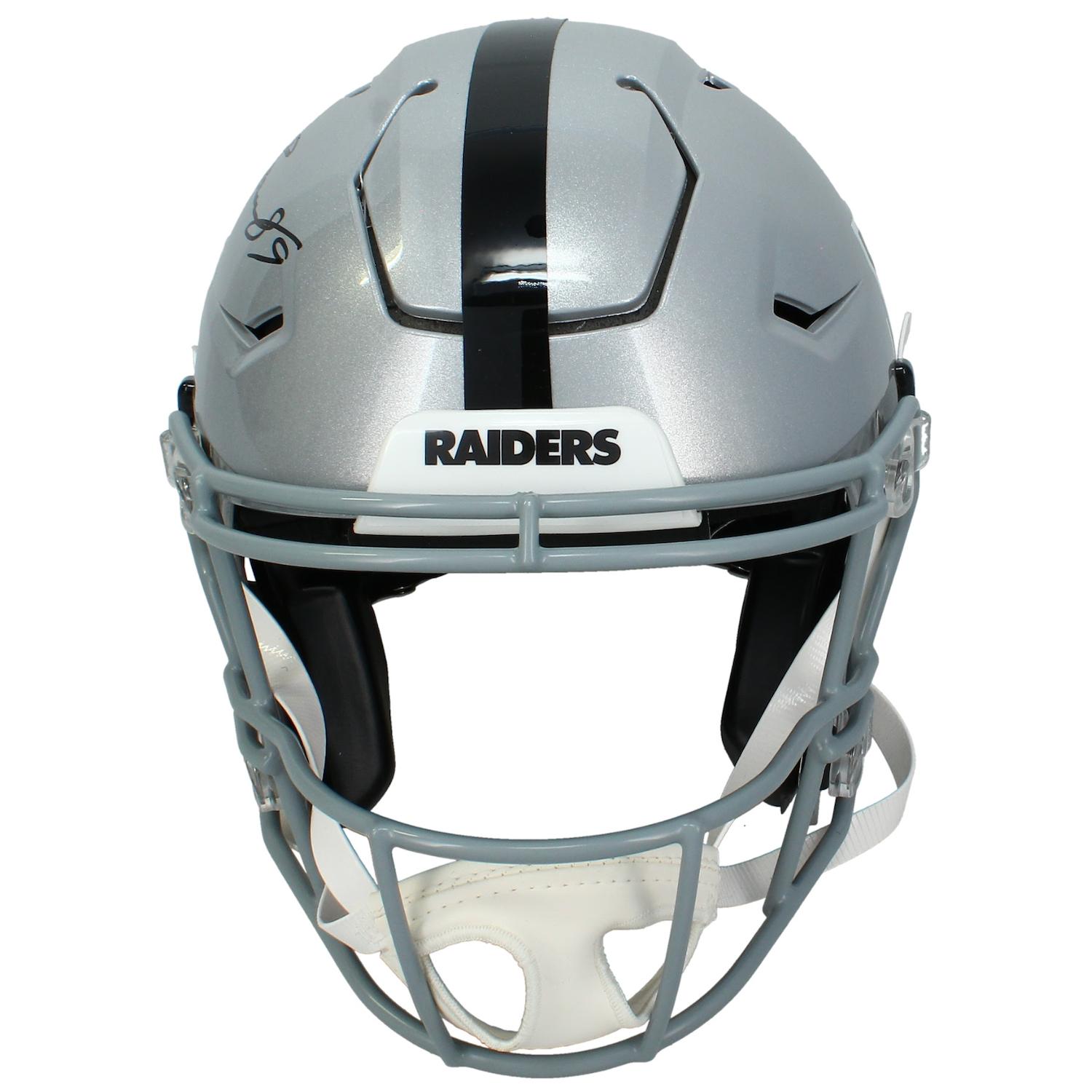 Brock Bowers Signed Raiders Full-Size Authentic On-Field Speedflex Helmet (Beckett) at PristineAuction.com Brock Bowers Signed Raiders Full-Size Authentic On-Field Speedflex Helmet (Beckett) at PristineAuction.com