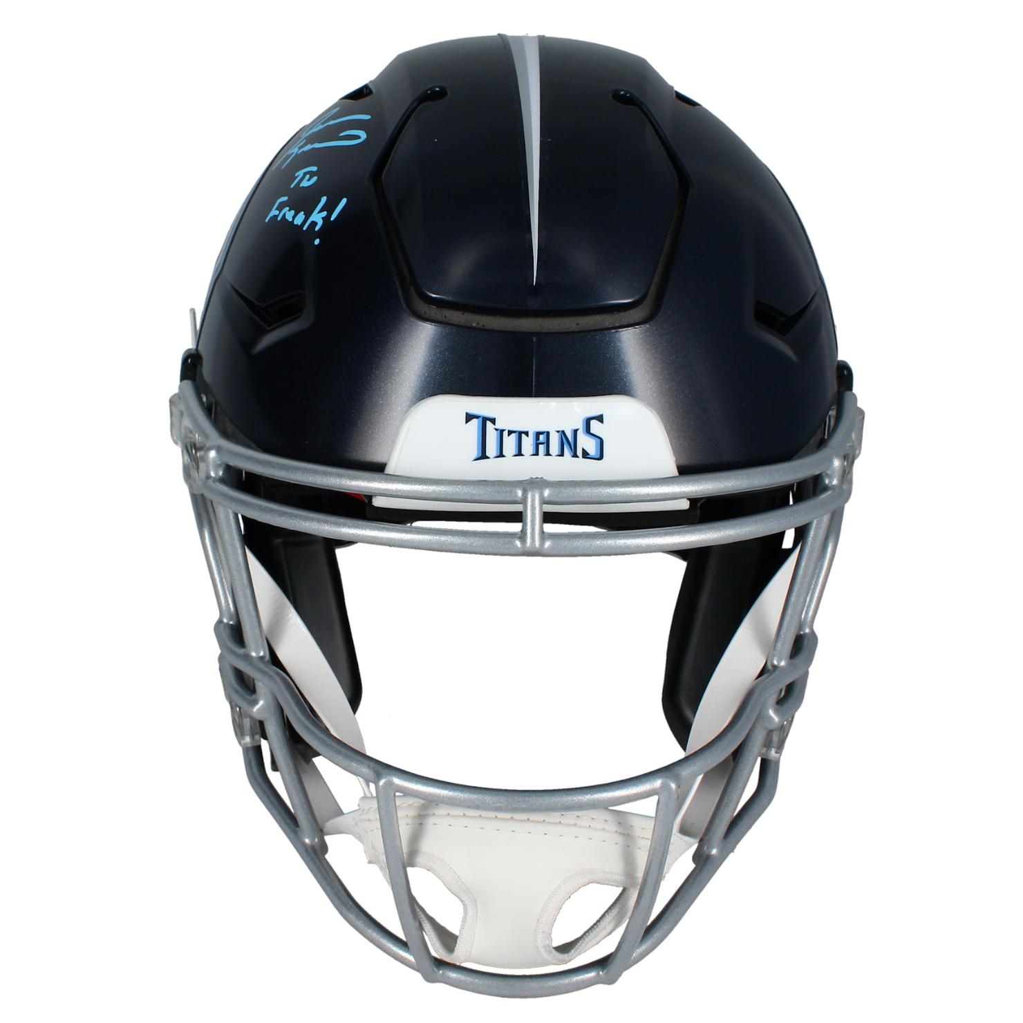 Jevon Kearse Signed Titans Full-Size Authentic On-Field Speedflex Helmet Inscribed "The Freak" (Beckett) at PristineAuction.com Jevon Kearse Signed Titans Full-Size Authentic On-Field Speedflex Helmet Inscribed "The Freak" (Beckett) at PristineAuction.com
