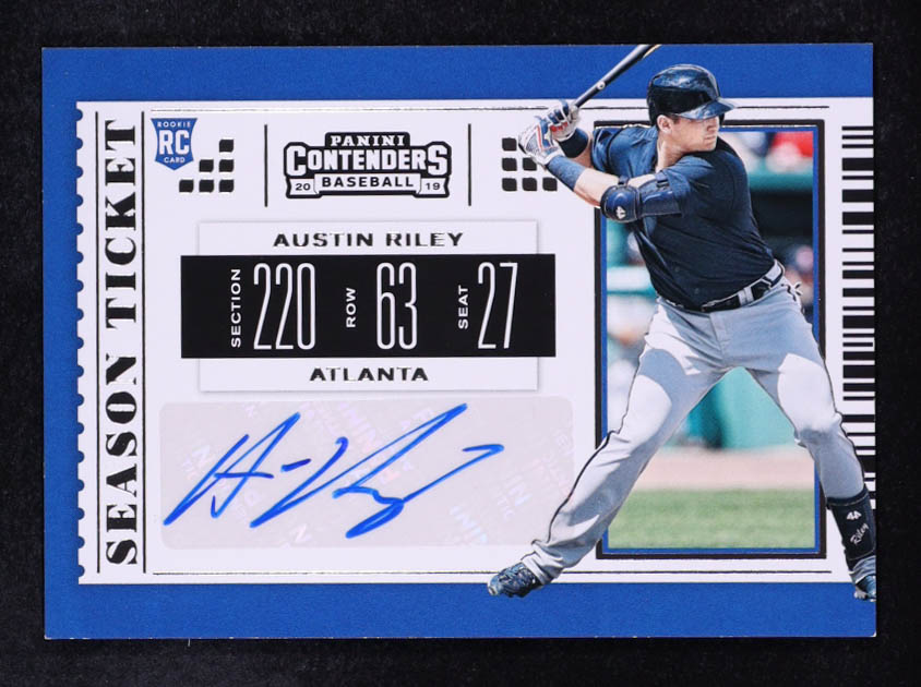 Austin Riley 2019 Panini Contenders Season Ticket Autographs #27 RC at PristineAuction.com Austin Riley 2019 Panini Contenders Season Ticket Autographs #27 RC at PristineAuction.com