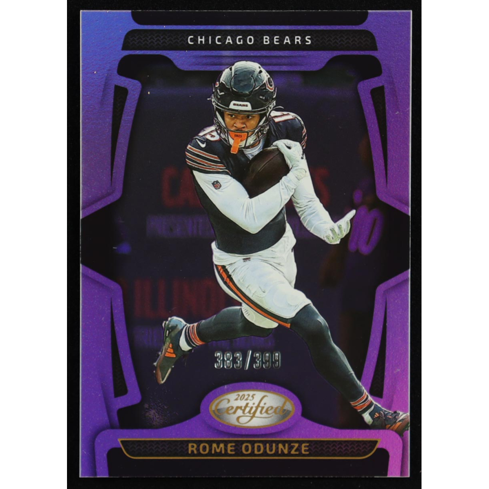 Rome Odunze 2025 Certified Mirror #18 #383/399 at PristineAuction.com