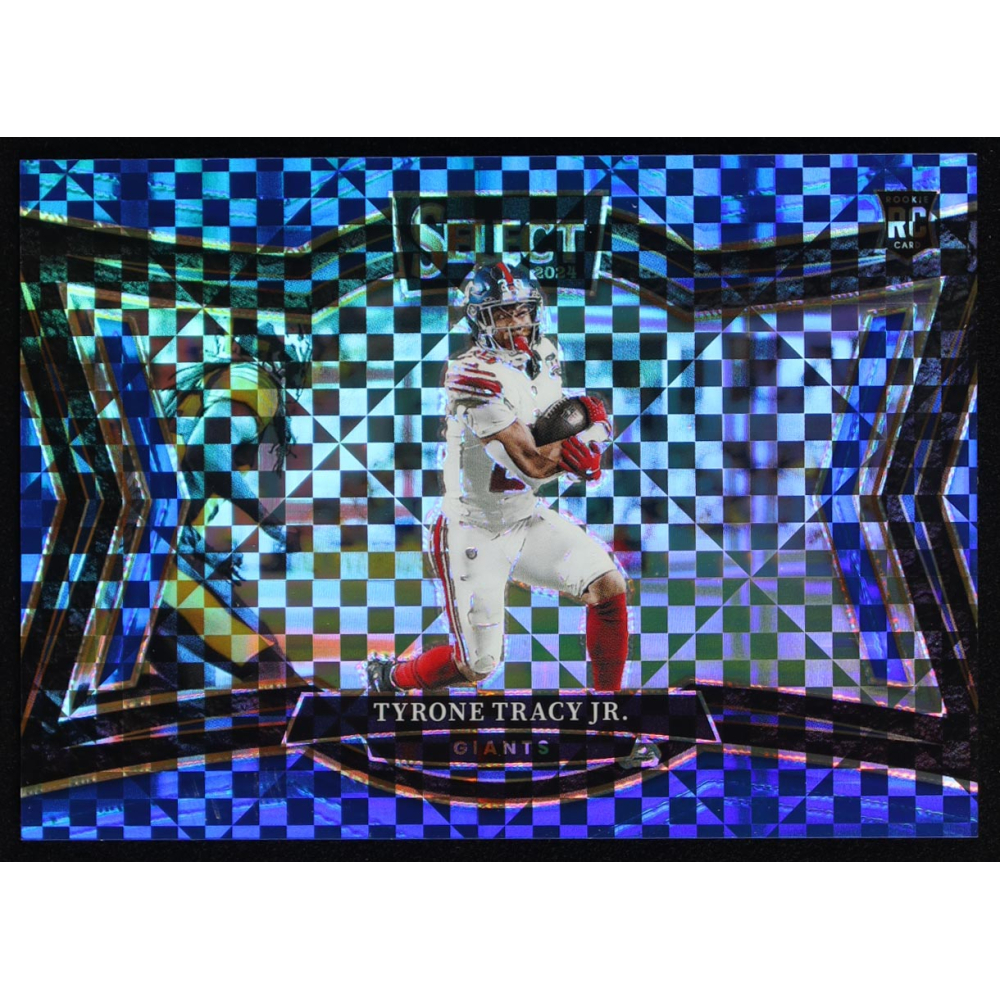 Tyrone Tracy Jr. 2024 Select Prizm Blue #479 #28/75 RC at PristineAuction.com