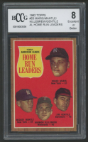 Roger Maris / Mickey Mantle / Jim Gentile / Harmon Killebrew 1962 Topps #53 AL Home Run Leaders (BCCG 8) at PristineAuction.com