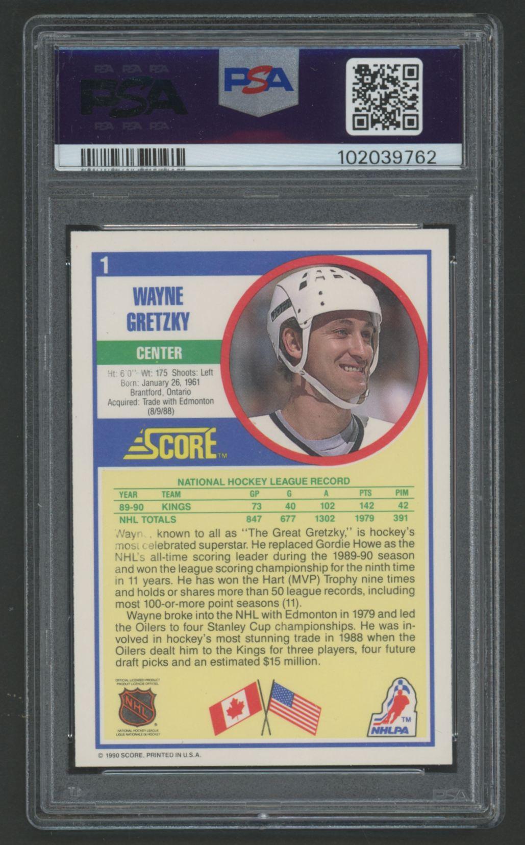 Wayne Gretzky 1990-91 Score #1 (PSA 10) at PristineAuction.com Wayne Gretzky 1990-91 Score #1 (PSA 10) at PristineAuction.com