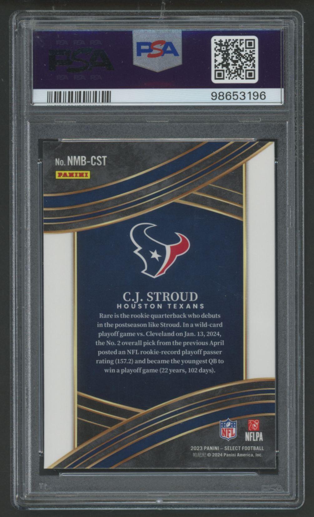 CJ Stroud 2023 Select Numbers #1 RC (PSA 10) at PristineAuction.com CJ Stroud 2023 Select Numbers #1 RC (PSA 10) at PristineAuction.com