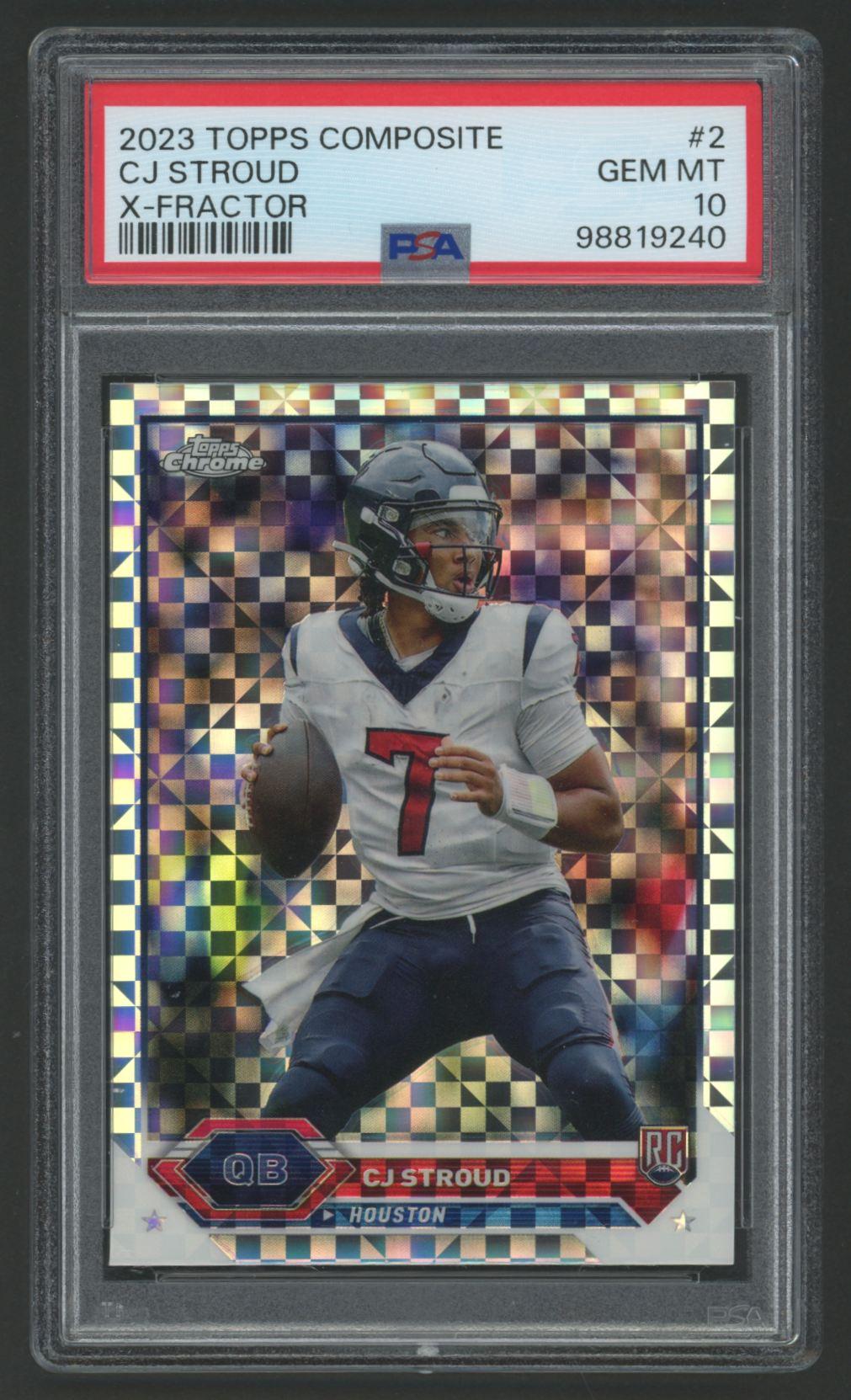 CJ Stroud 2023 Topps Composite X-Fractor #2 (PSA 10) at PristineAuction.com CJ Stroud 2023 Topps Composite X-Fractor #2 (PSA 10) at PristineAuction.com