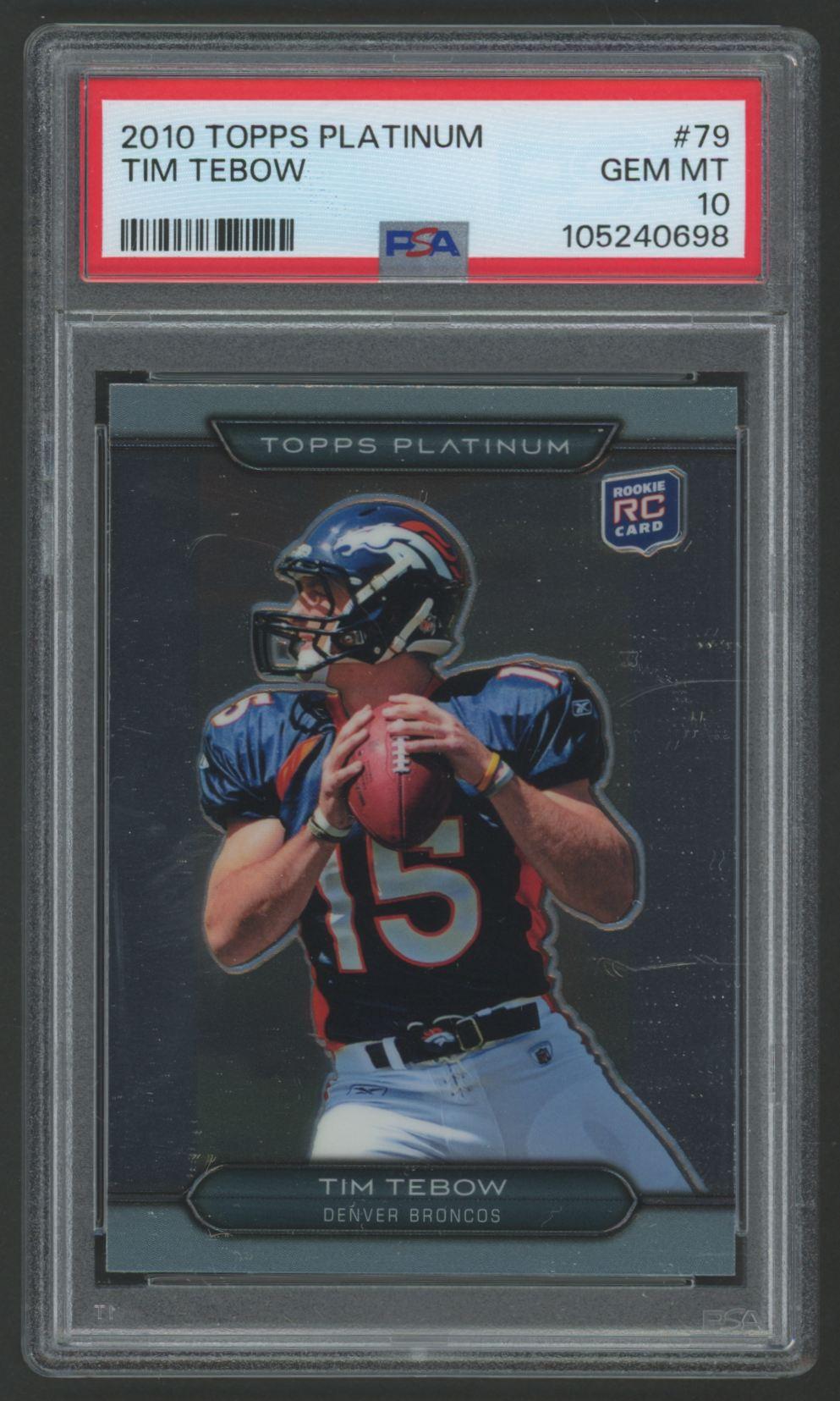 Tim Tebow 2010 Topps Platinum #79 RC (PSA 10) at PristineAuction.com Tim Tebow 2010 Topps Platinum #79 RC (PSA 10) at PristineAuction.com