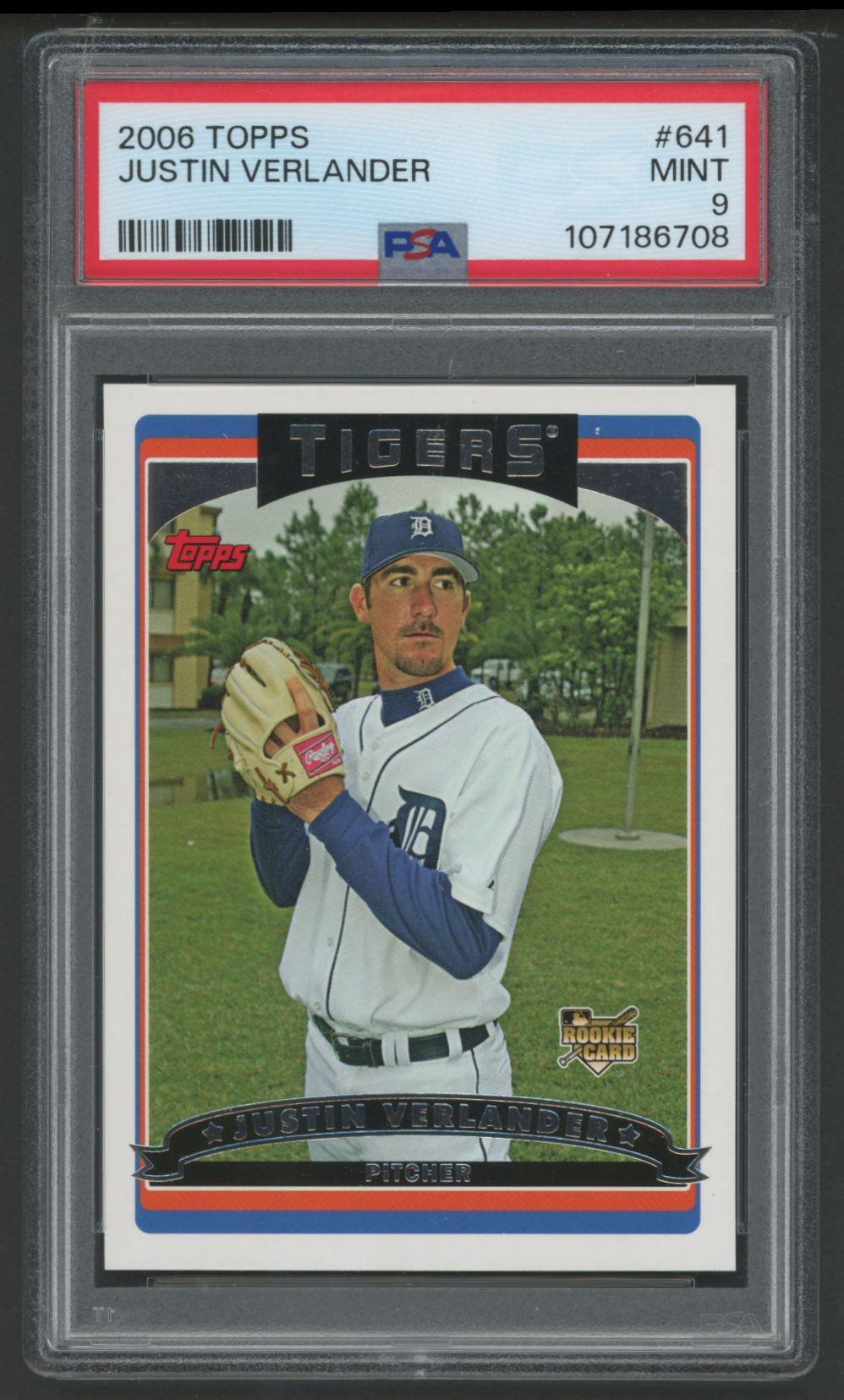 Justin Verlander 2006 Topps #641 RC (PSA 9) at PristineAuction.com Justin Verlander 2006 Topps #641 RC (PSA 9) at PristineAuction.com