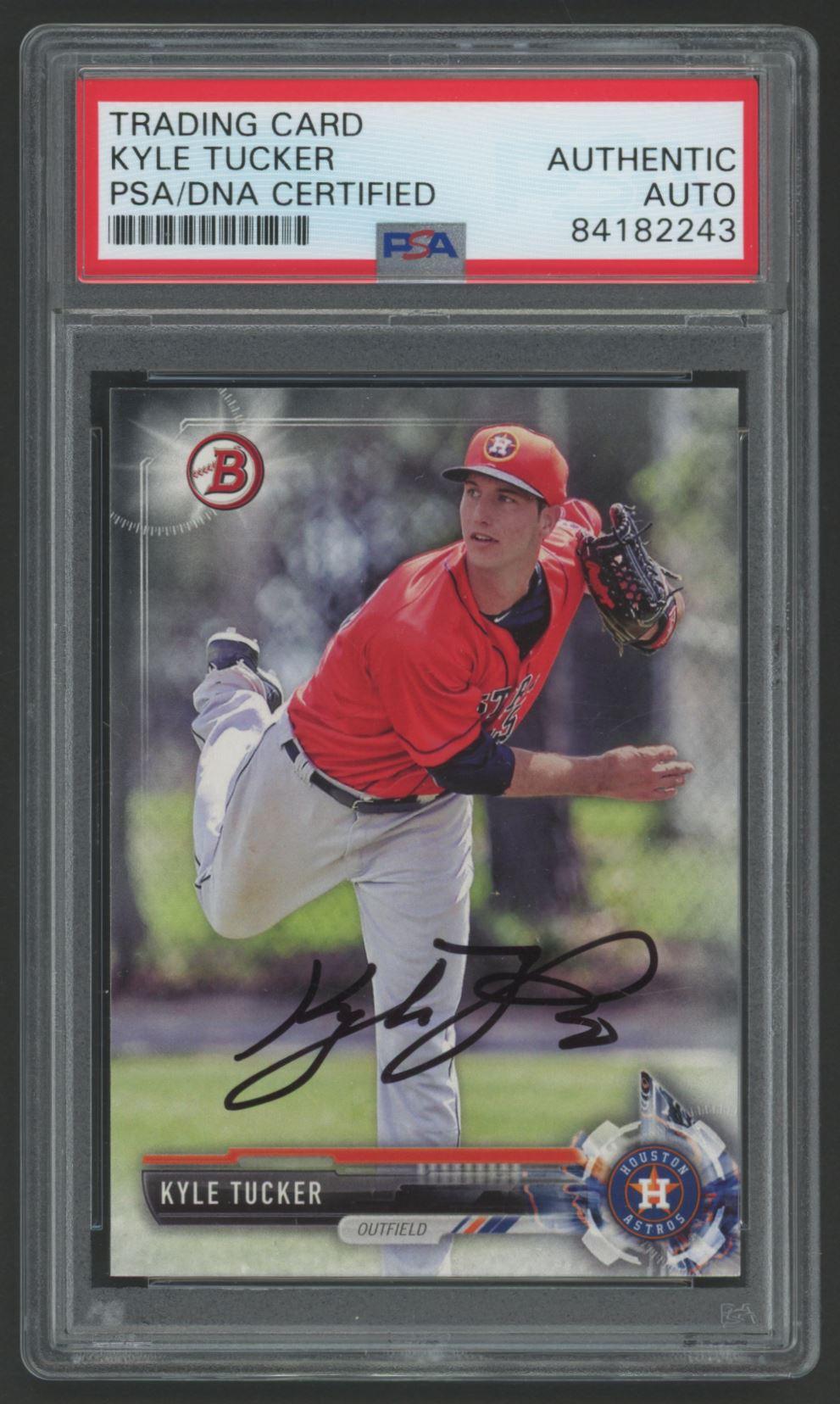 Kyle Tucker Signed 2017 Bowman Draft #BD183 RC (PSA) at PristineAuction.com Kyle Tucker Signed 2017 Bowman Draft #BD183 RC (PSA) at PristineAuction.com