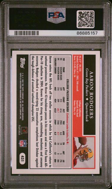 Aaron Rodgers 2005 Topps #431 RC (PSA 10) at PristineAuction.com Aaron Rodgers 2005 Topps #431 RC (PSA 10) at PristineAuction.com