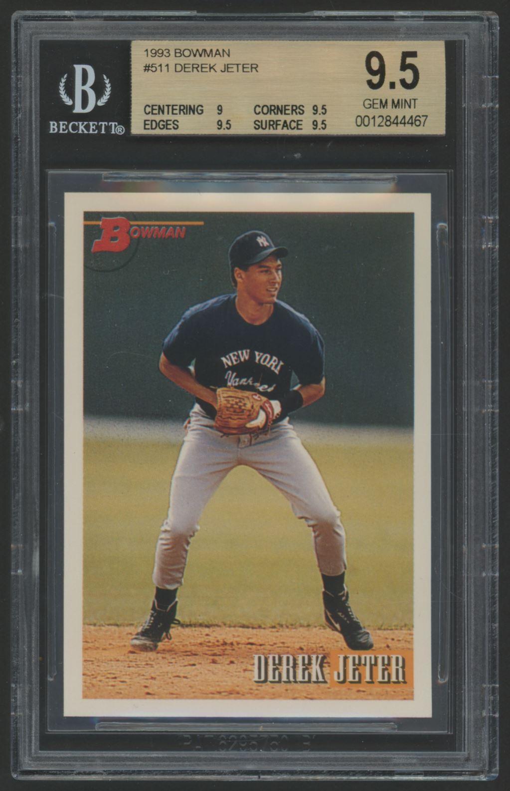 Derek Jeter 1993 Bowman #511 RC (BGS 9.5) at PristineAuction.com Derek Jeter 1993 Bowman #511 RC (BGS 9.5) at PristineAuction.com