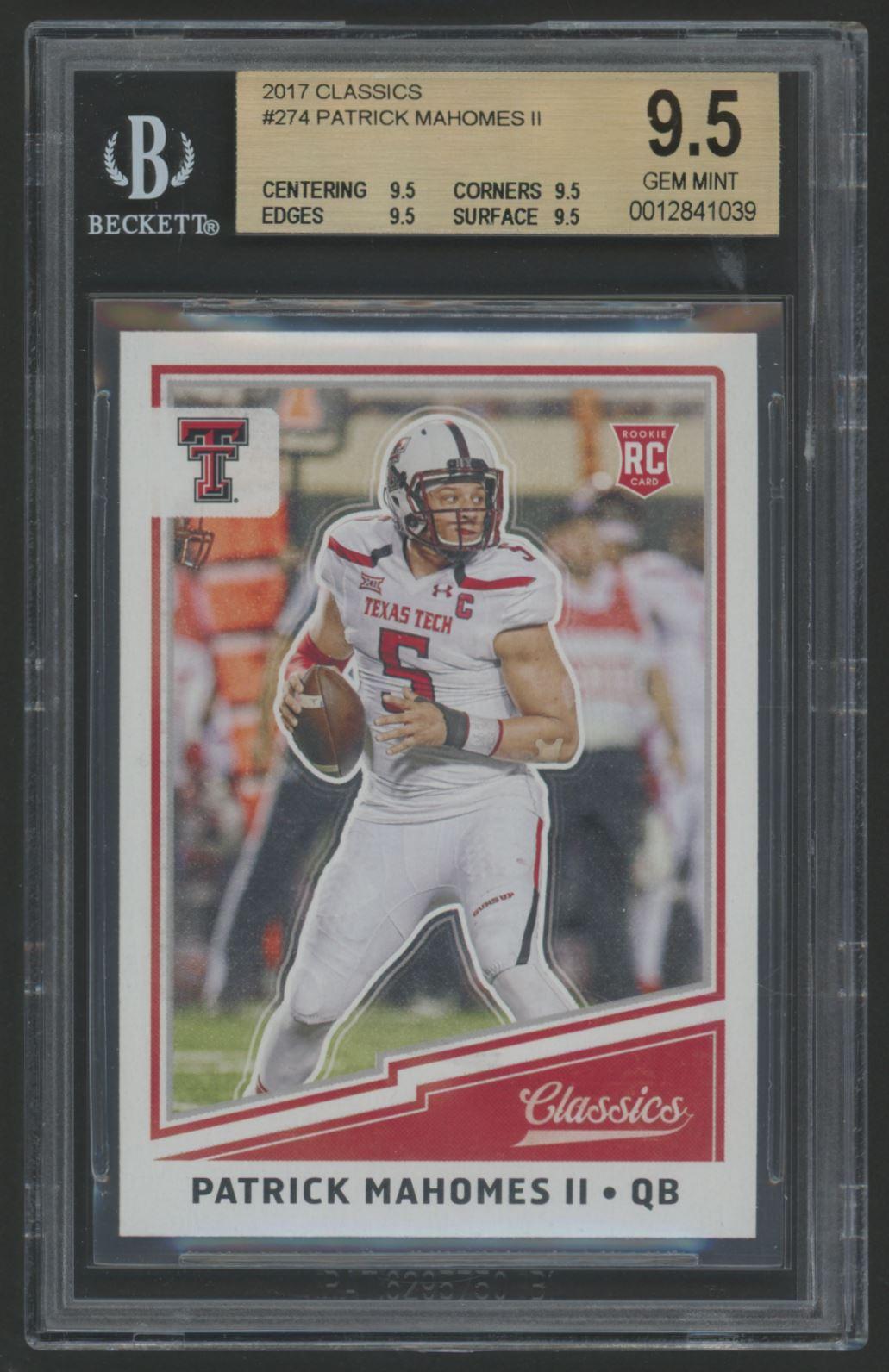 Patrick Mahomes II 2017 Classics #274 RC (BGS 9.5) at PristineAuction.com Patrick Mahomes II 2017 Classics #274 RC (BGS 9.5) at PristineAuction.com
