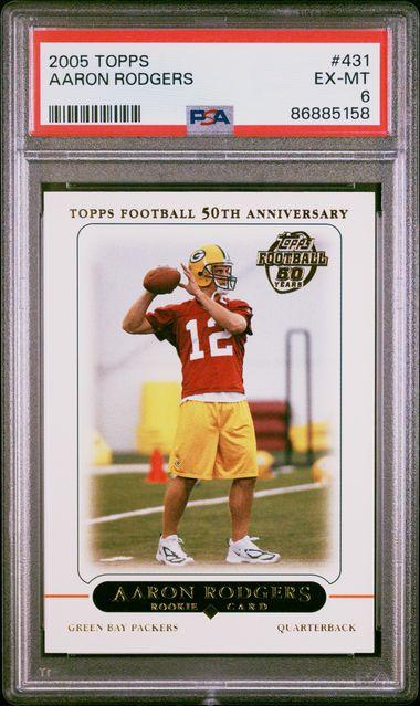 Aaron Rodgers 2005 Topps #431 RC (PSA 6) at PristineAuction.com Aaron Rodgers 2005 Topps #431 RC (PSA 6) at PristineAuction.com