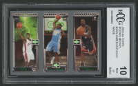 LeBron James 111 RC / Carmelo Anthony 113 RC / Dwyane Wade 115 RC 2003-04 Topps Rookie Matrix #JAW (BCCG 10) at PristineAuction.com