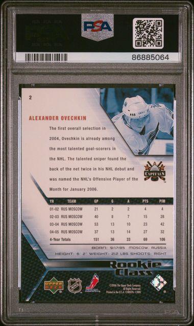 Alexander Ovechkin 2005 Upper Deck Rookie Class #2 (PSA 10) at PristineAuction.com Alexander Ovechkin 2005 Upper Deck Rookie Class #2 (PSA 10) at PristineAuction.com