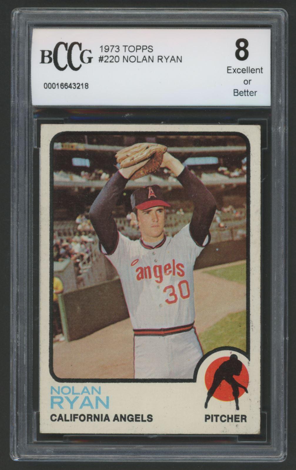 Nolan Ryan 1973 Topps #220 (BCCG 8) at PristineAuction.com Nolan Ryan 1973 Topps #220 (BCCG 8) at PristineAuction.com