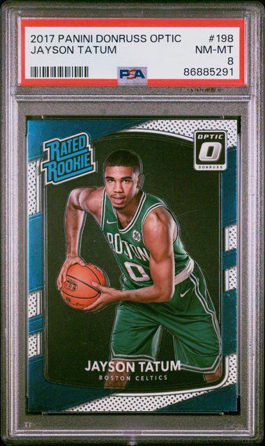 Jayson Tatum 2017 Donruss Optic RR #198 (PSA 8) at PristineAuction.com Jayson Tatum 2017 Donruss Optic RR #198 (PSA 8) at PristineAuction.com