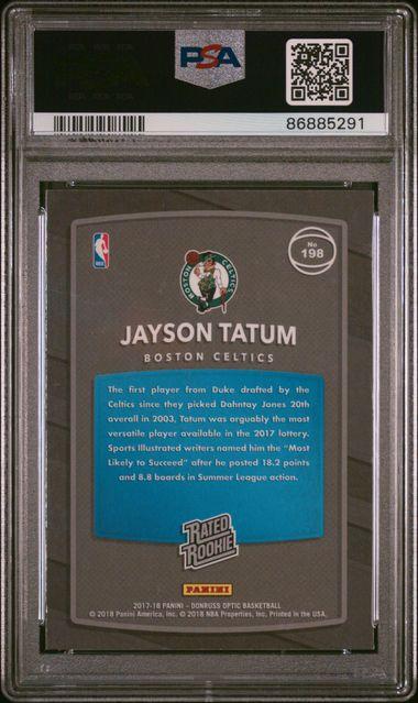 Jayson Tatum 2017 Donruss Optic RR #198 (PSA 8) at PristineAuction.com Jayson Tatum 2017 Donruss Optic RR #198 (PSA 8) at PristineAuction.com