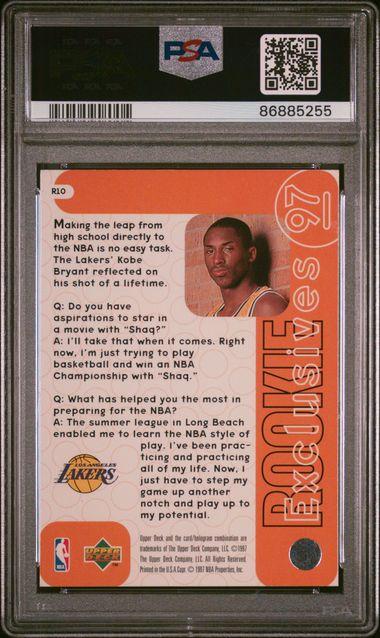 Kobe Bryant 1996 Upper Deck Rookie Exclusives #R10 (PSA 7) at PristineAuction.com Kobe Bryant 1996 Upper Deck Rookie Exclusives #R10 (PSA 7) at PristineAuction.com