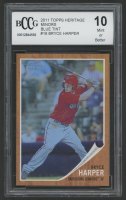 Bryce Harper 2011 Topps Heritage Minors Blue Tint #16 #507/620 (BCCG 10) at PristineAuction.com