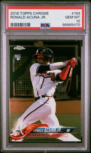 Ronald Acuna Jr. 2018 Topps Chrome #193 RC (PSA 10) at PristineAuction.com Ronald Acuna Jr. 2018 Topps Chrome #193 RC (PSA 10) at PristineAuction.com