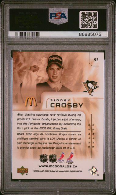 Sidney Crosby 2005-06 McDonald's Upper Deck #51 (PSA 9) at PristineAuction.com Sidney Crosby 2005-06 McDonald's Upper Deck #51 (PSA 9) at PristineAuction.com