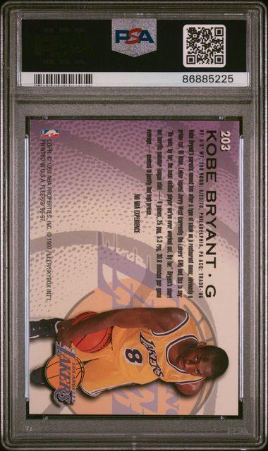 Kobe Bryant 1996-97 Fleer #203 RC (PSA 9) at PristineAuction.com Kobe Bryant 1996-97 Fleer #203 RC (PSA 9) at PristineAuction.com