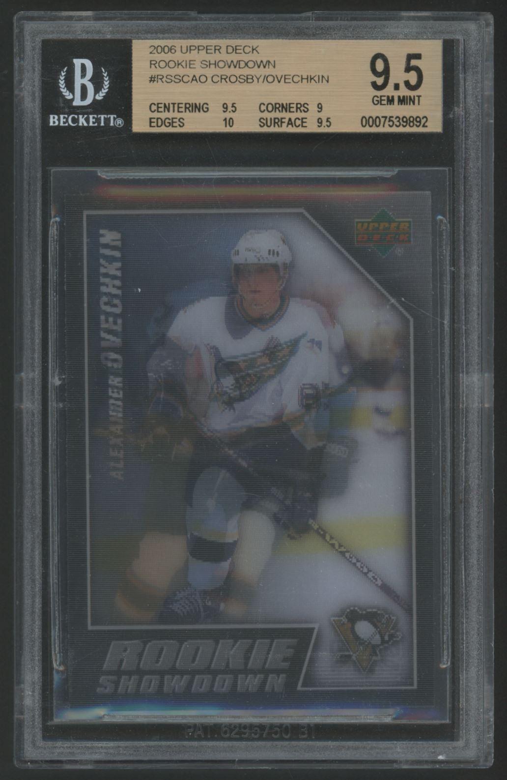 Sidney Crosby / Alexander Ovechkin 2006 Upper Deck Rookie Showdown #RSSCAO (BGS 9.5) at PristineAuction.com Sidney Crosby / Alexander Ovechkin 2006 Upper Deck Rookie Showdown #RSSCAO (BGS 9.5) at PristineAuction.com