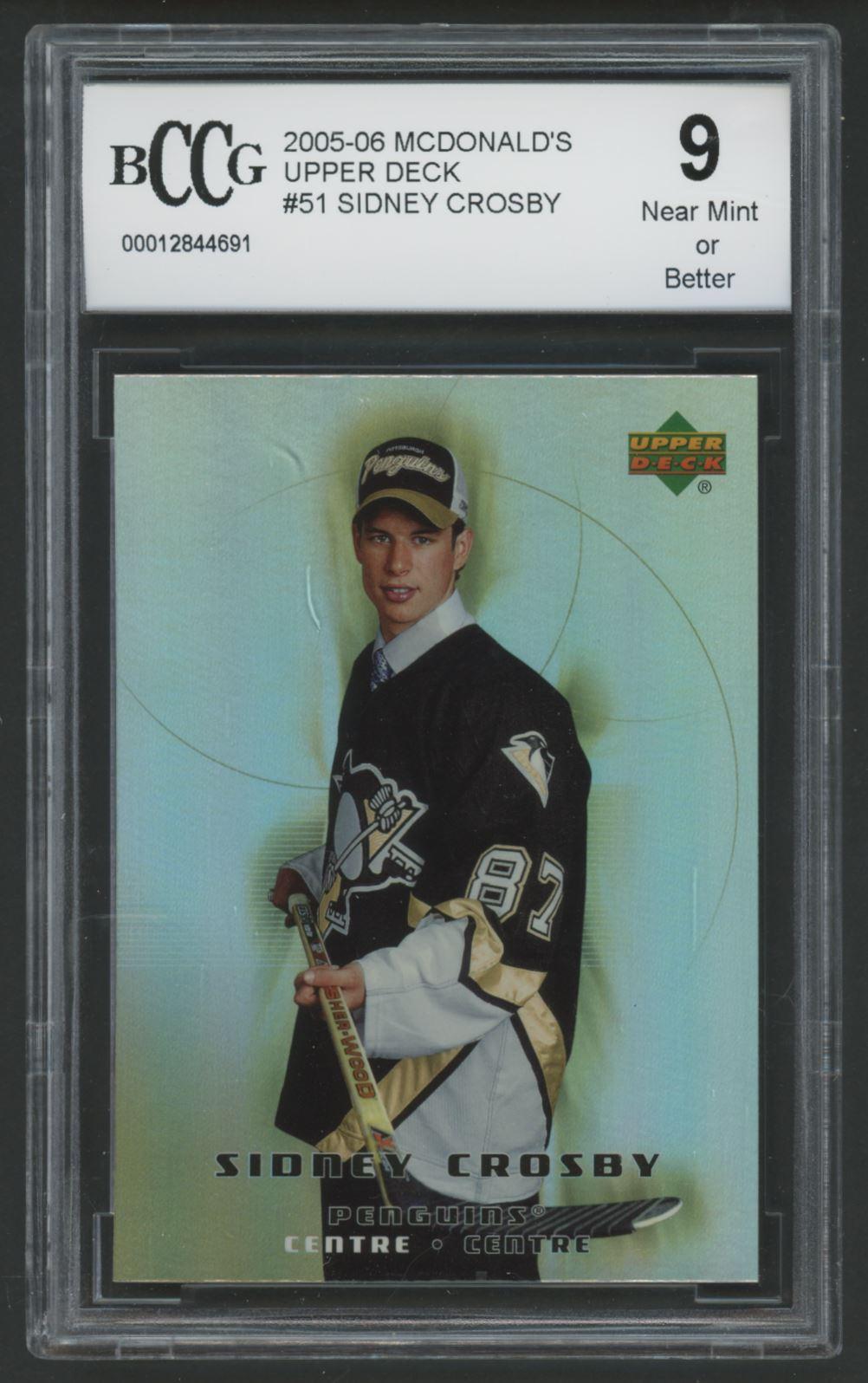 Sidney Crosby 2005-06 Upper Deck McDonald's #51 (BCCG 9) at PristineAuction.com Sidney Crosby 2005-06 Upper Deck McDonald's #51 (BCCG 9) at PristineAuction.com