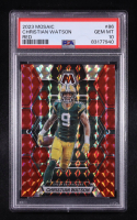 Christian Watson 2023 Panini Mosaic Mosaic Red #86 (PSA 10) at PristineAuction.com