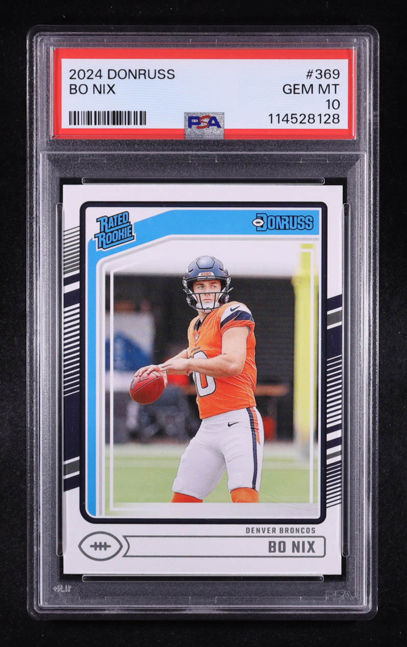 Bo Nix 2024 Donruss #369 RC (PSA 10) at PristineAuction.com Bo Nix 2024 Donruss #369 RC (PSA 10) at PristineAuction.com