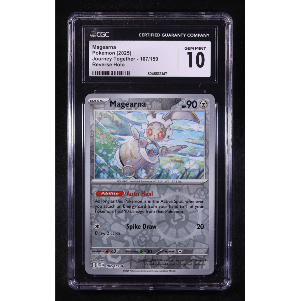 Magearna 2025 Pokemon Journey Together #107 (CGC 10) at PristineAuction.com