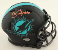 OJ McDuffie Signed Dolphins Eclipse Alternate Speed Mini Helmet (JSA) at PristineAuction.com