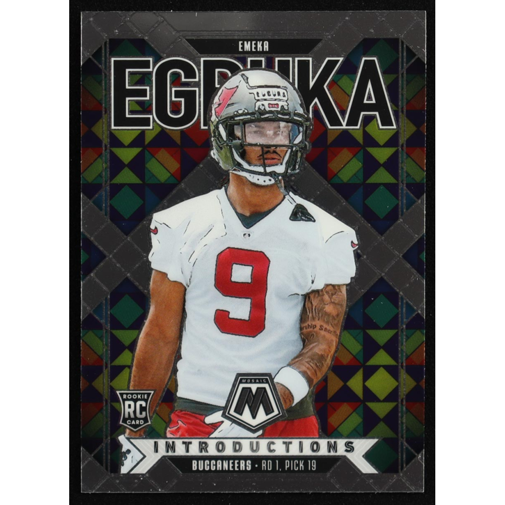 Emeka Egbuka 2025 Panini Mosaic Introductions #1 RC at PristineAuction.com