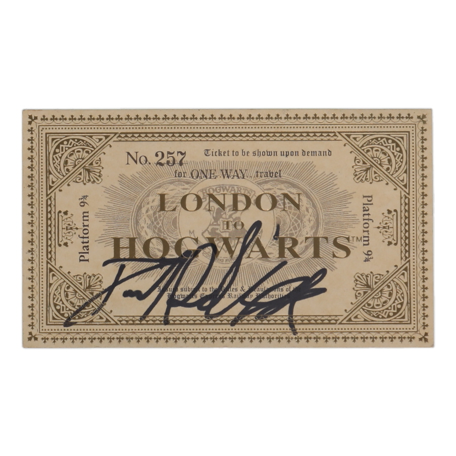 Daniel Radcliffe Signed "Harry Potter" Hogwarts Express Ticket (ACOA) at PristineAuction.com Daniel Radcliffe Signed "Harry Potter" Hogwarts Express Ticket (ACOA) at PristineAuction.com
